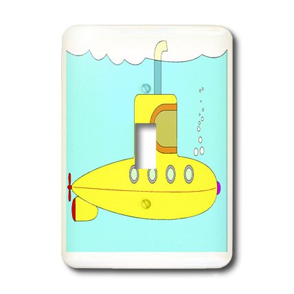 3dRose lsp_43839_1 Yellow Submarine Toggle Switch - Switch Plates
